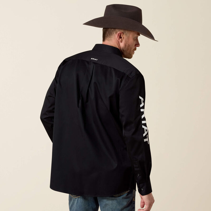 Ariat Men - Team Logo Twill Classic Fit Shirt (Black) 10017497