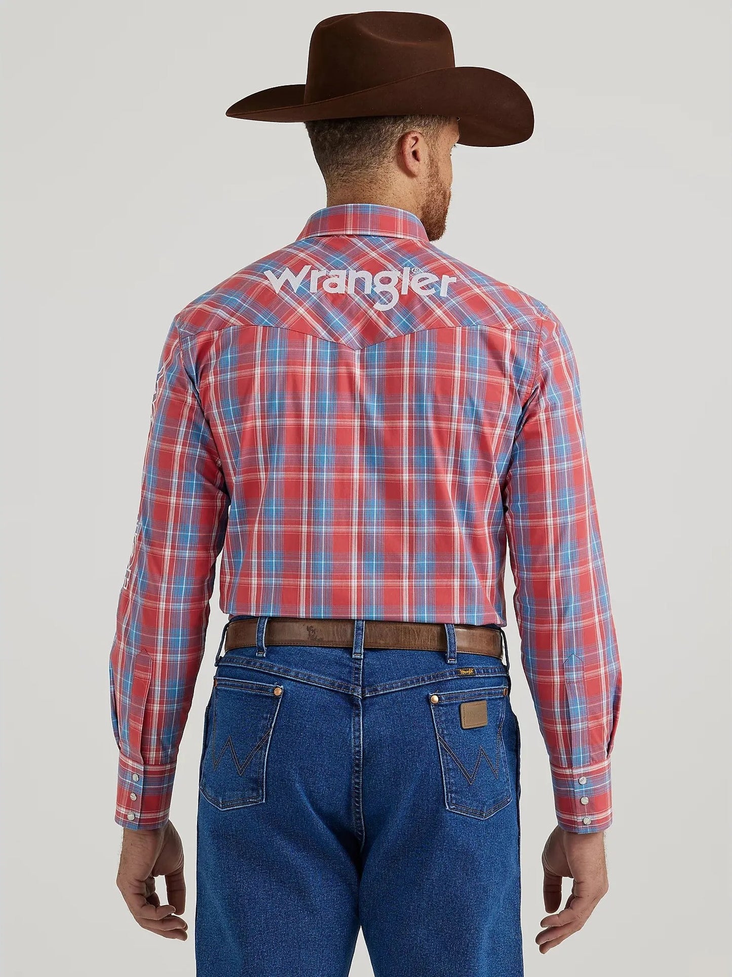 Wrangler Men - Wrangler Logo Snap Shirt (Apple Plaid) 112344433