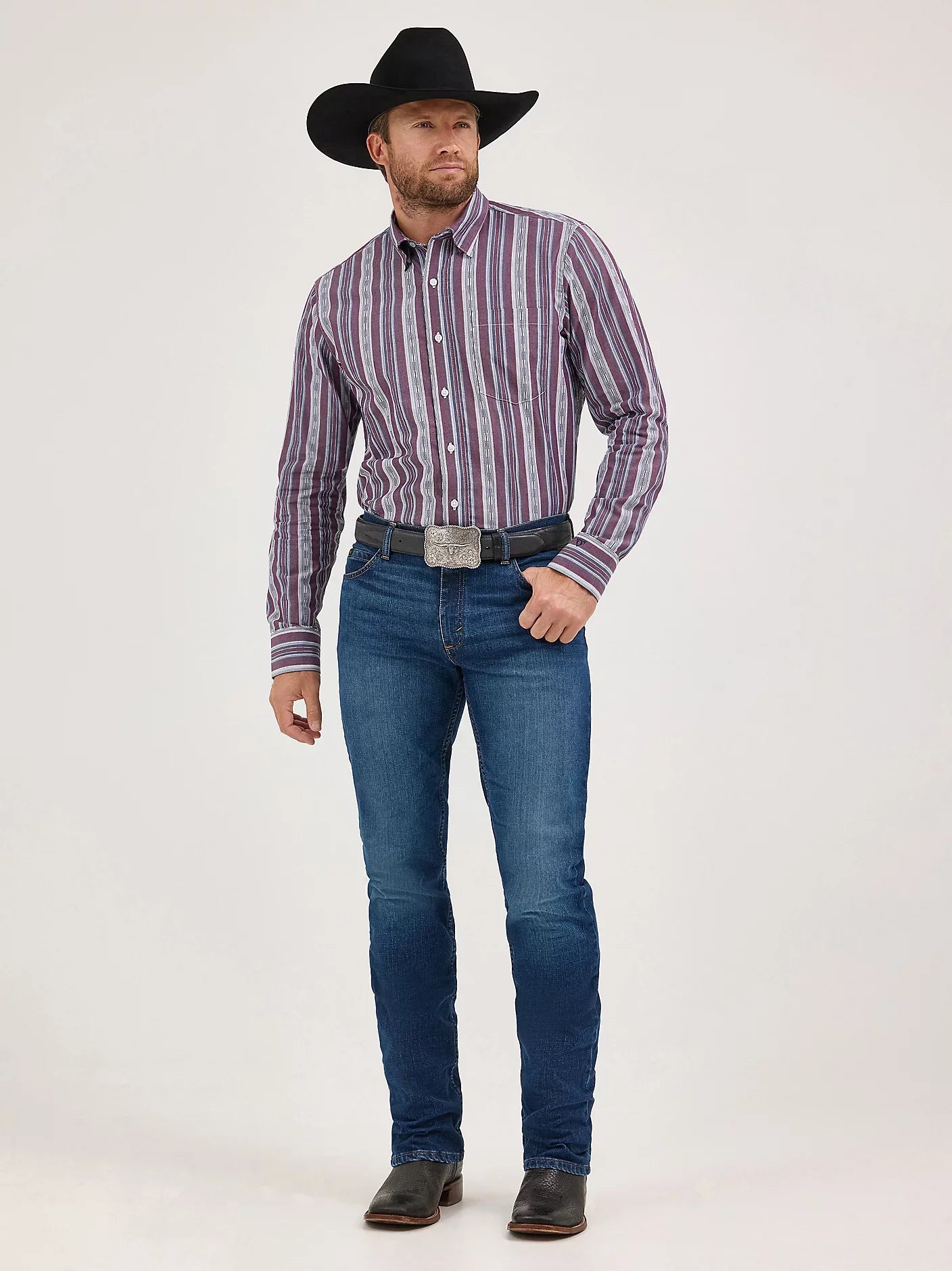 Wrangler Men - Cody Johnson Button Down (Mauve) 112369557