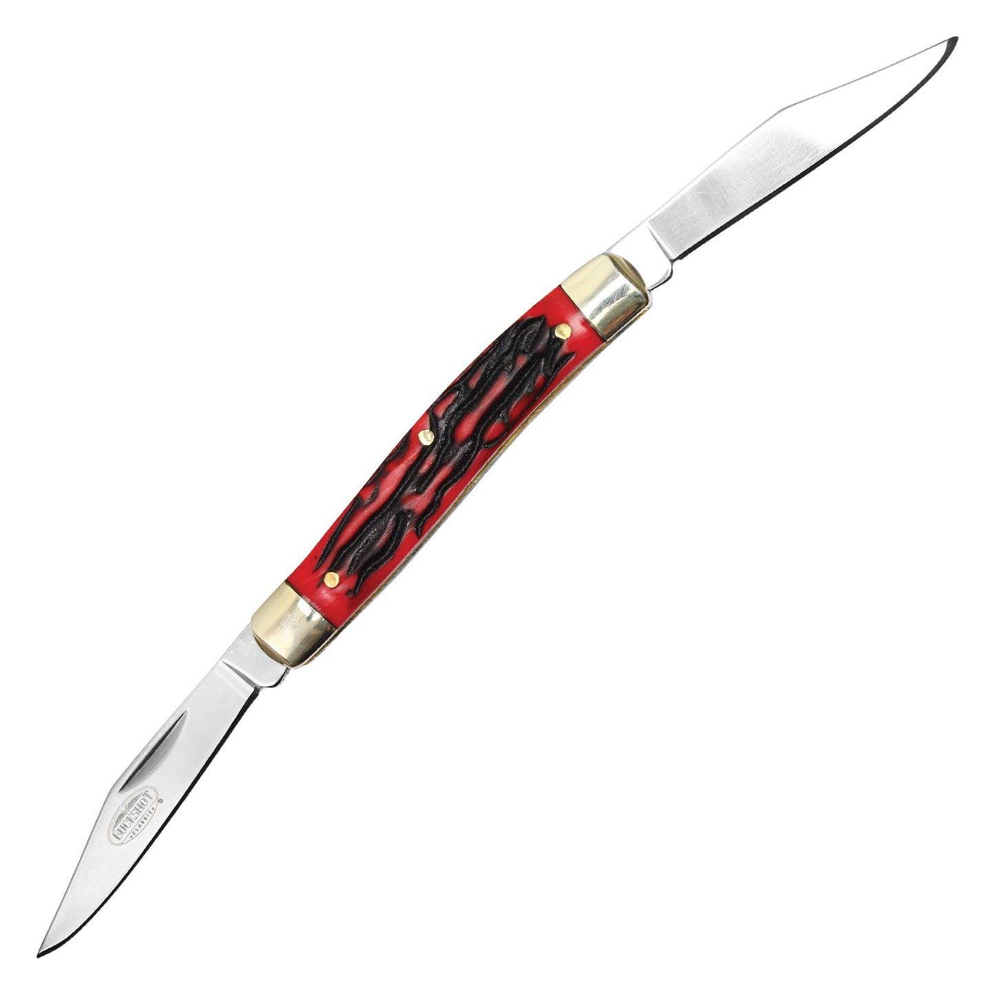 Classic 2-Blade Folding Pocket Knife (Red Bone)