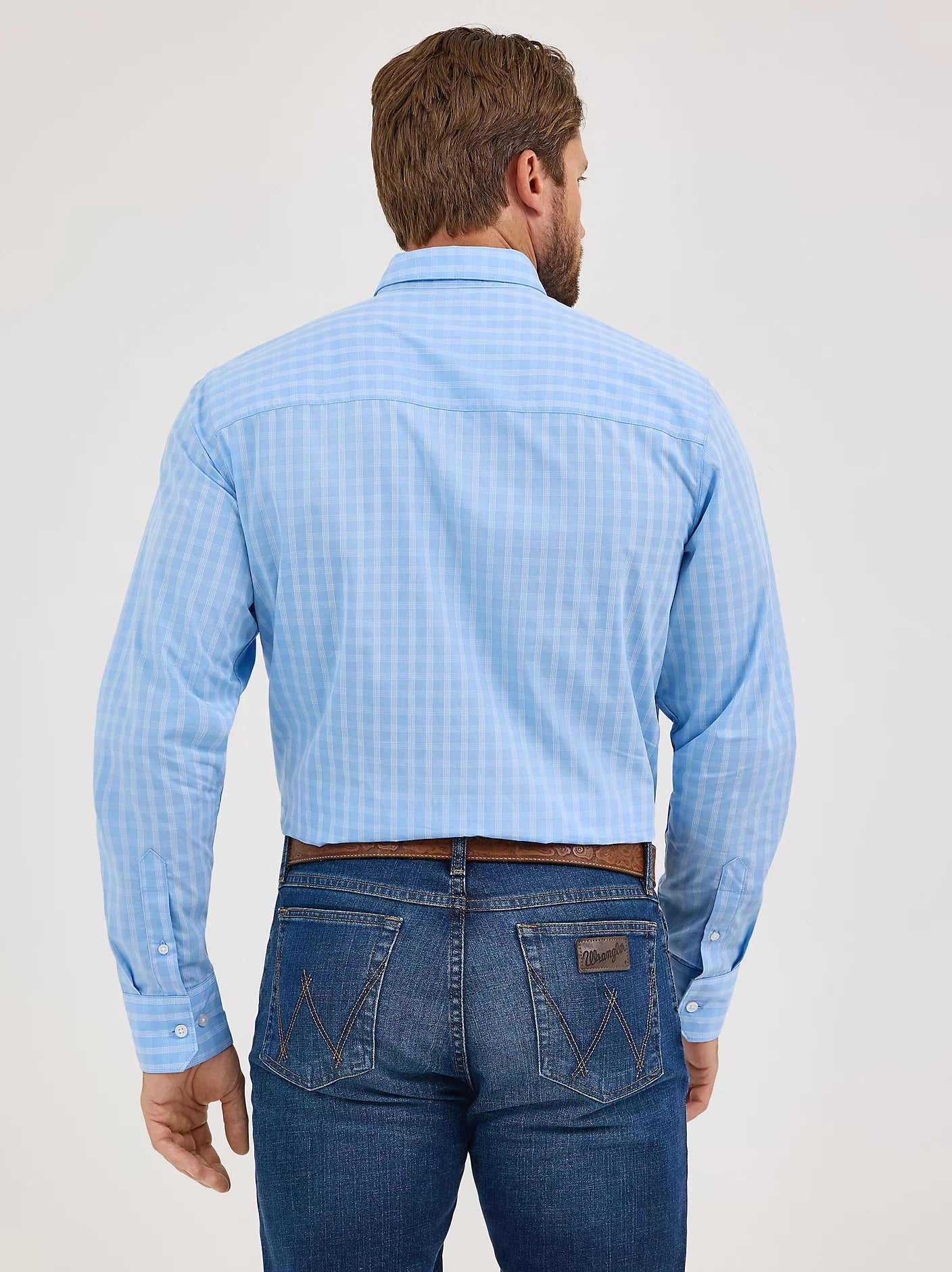 Wrangler Men - Cody Johnson Button Down (French Blue Check) 112369517