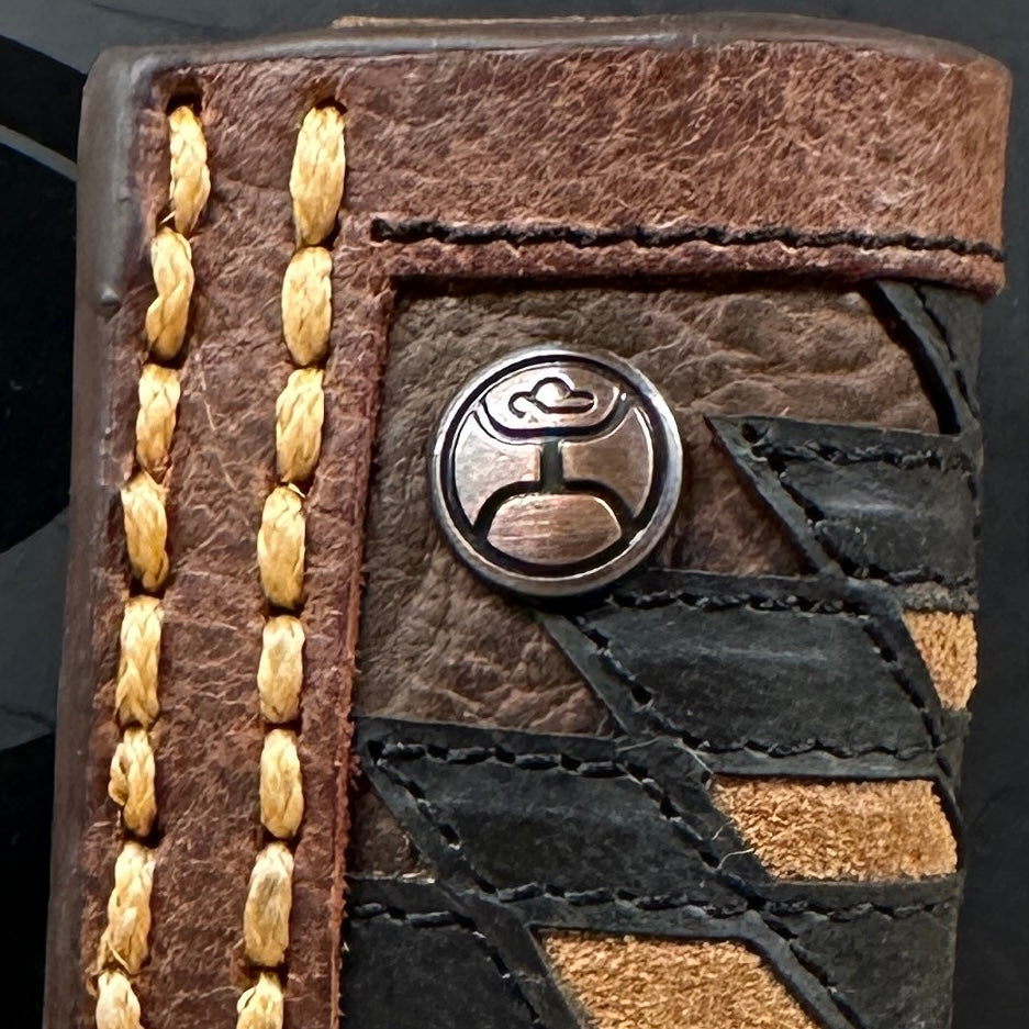 Hooey - Knife Sheath (Kai Tan/Brown/Black Patchwork) HKS017-BRBK