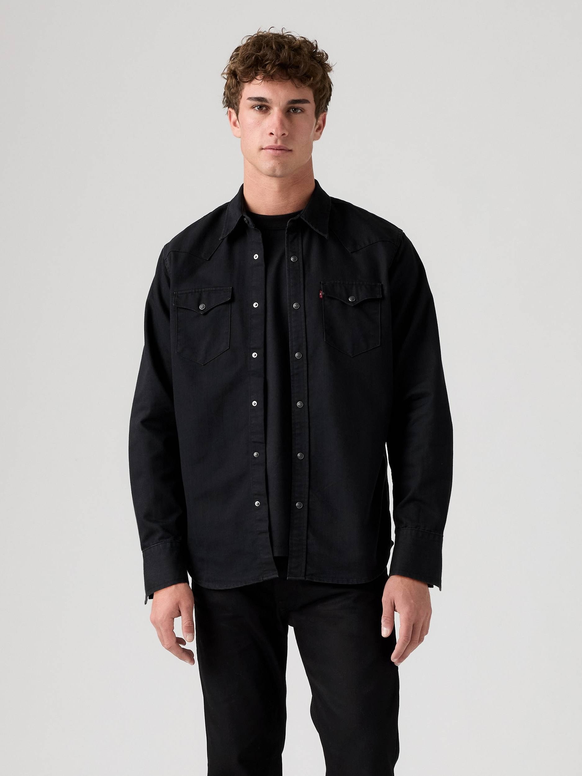 Levi's Men - Classic Western Snap Shirt (Black Denim) 857450000 Lerma's Western Wear & More Levi's Men - Classic Western Snap Shirt (Black Denim) 857450000 Lerma's Western Wear & More