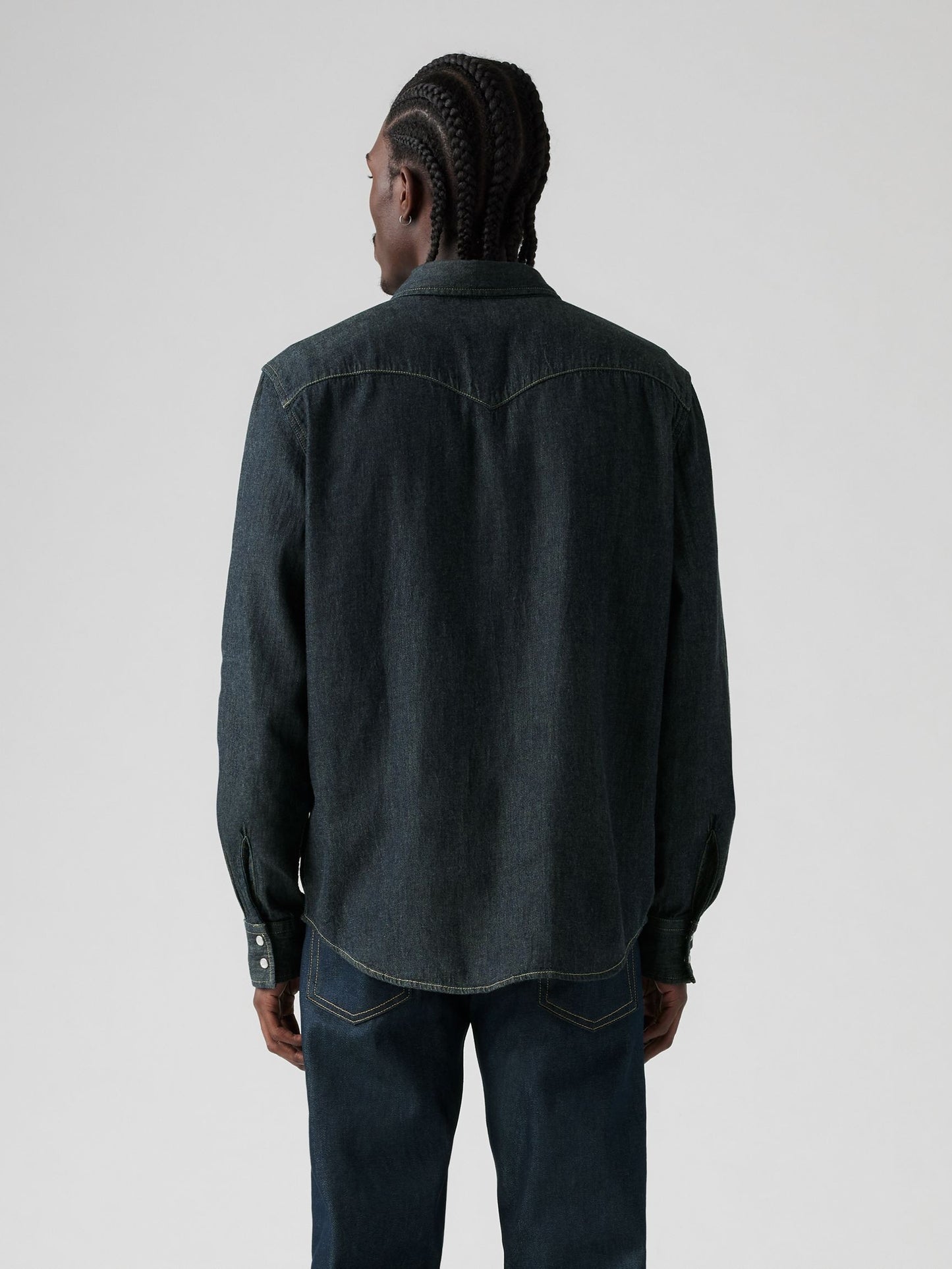 Levi's Men - Classic Western Snap Shirt (Dark Wash Denim) 857450002