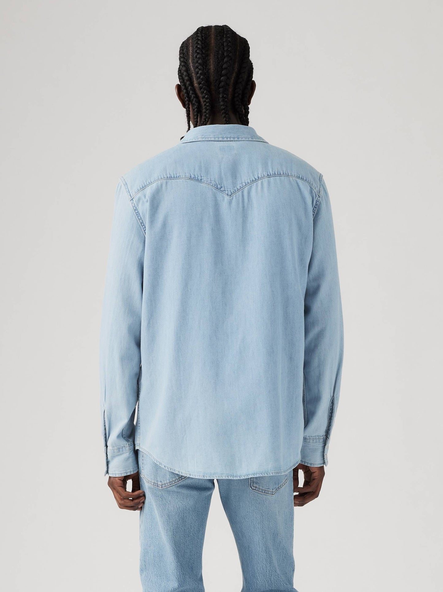 Levi's Men - Classic Western Snap Shirt (Medium Wash Denim) 857450074