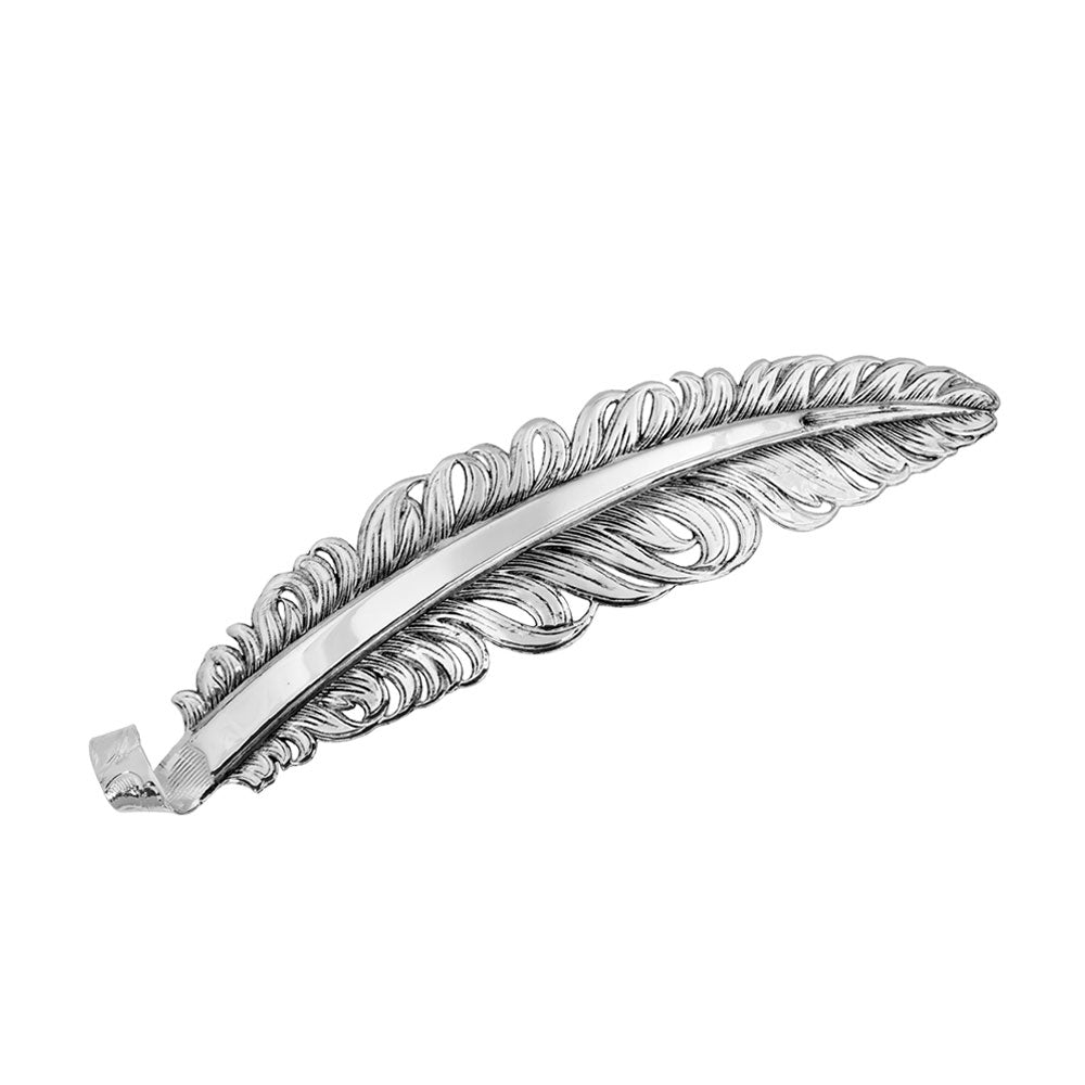 Silver Antique Hat Feather