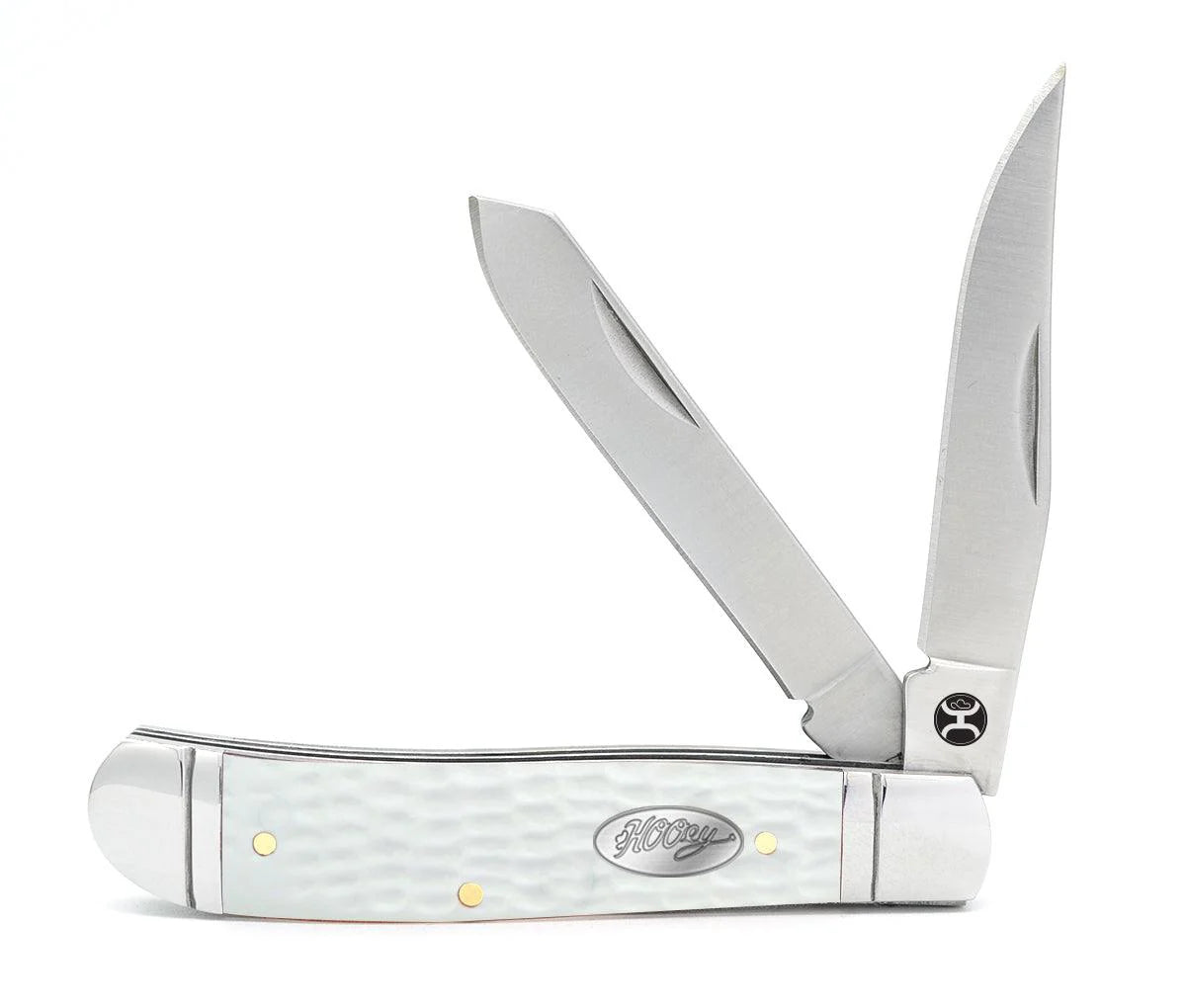 Hooey - Large Trapper Knife (White Jig Bone) HK127