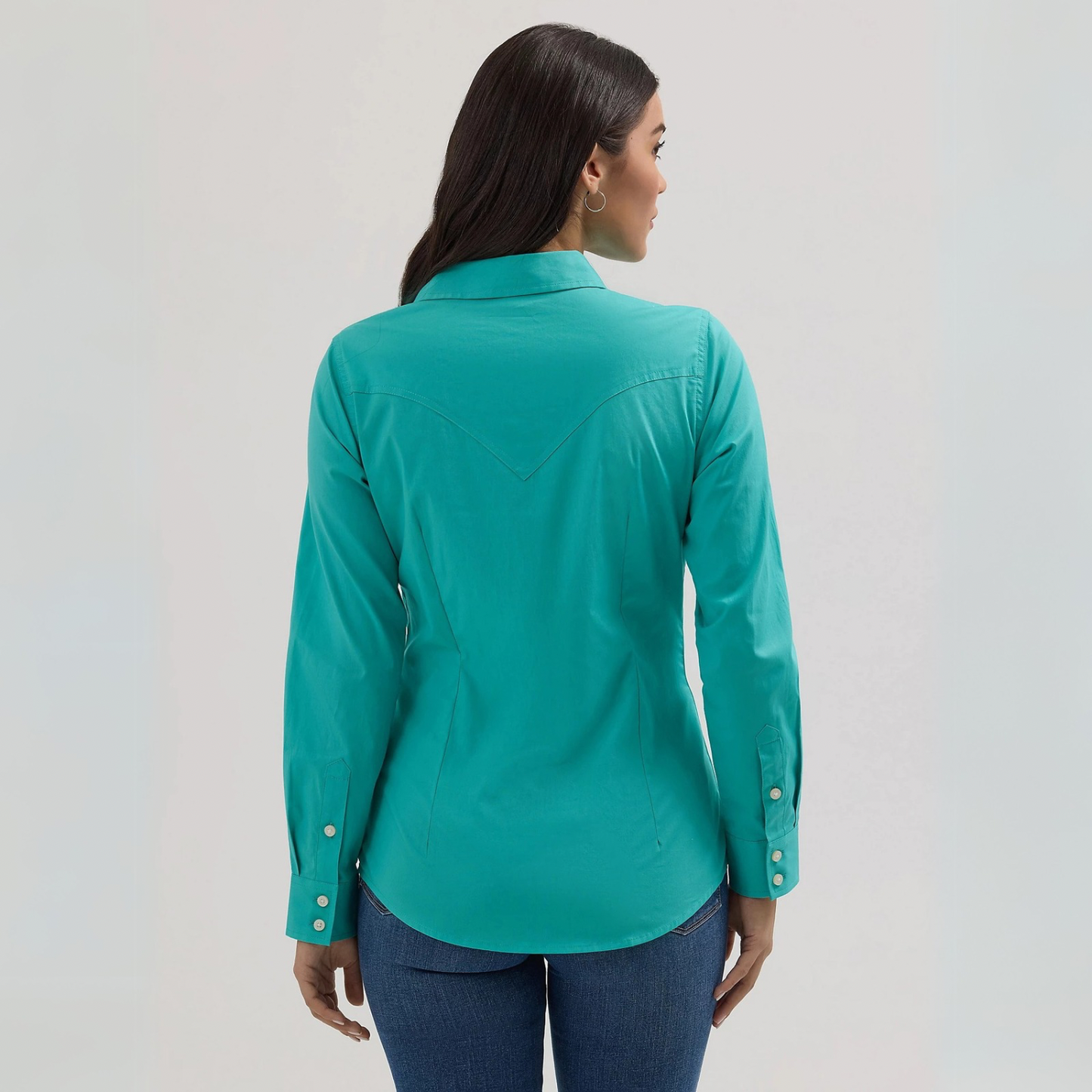 Wrangler Women - Solid Western Shirt (Aqua) 112358060