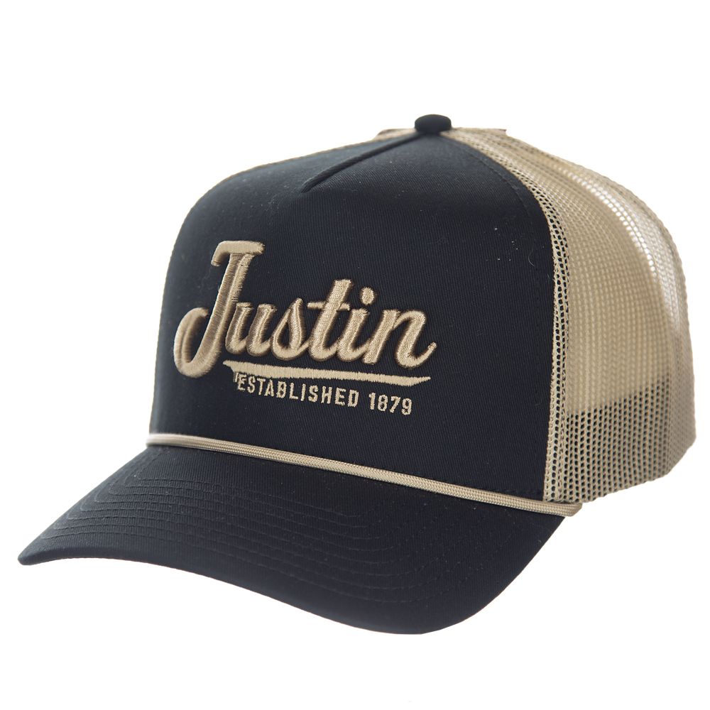 Justin - Classic Trucker Cap (Black) JUS13692-Black