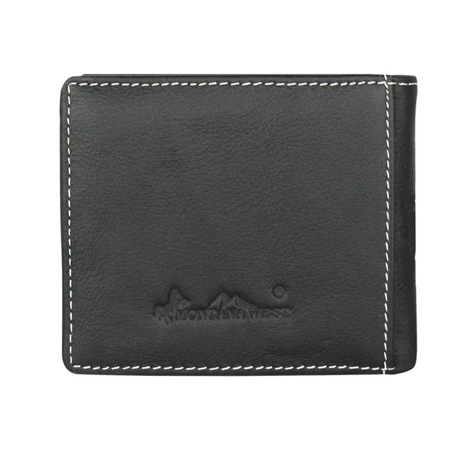 Montana West - Bi-Fold Wallet (Genuine Hair-On Leather) MWS-W025BK