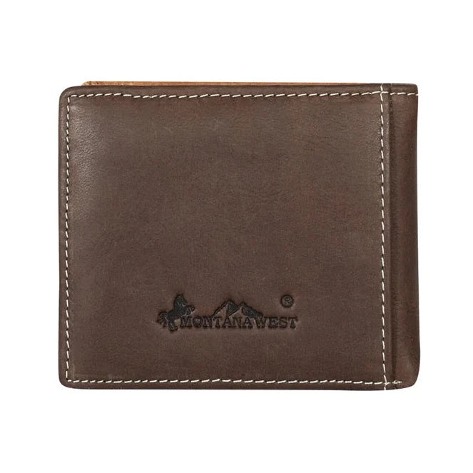 Montana West - Bi-Fold Wallet (Genuine Hair-On Leather) MWS-W025CF