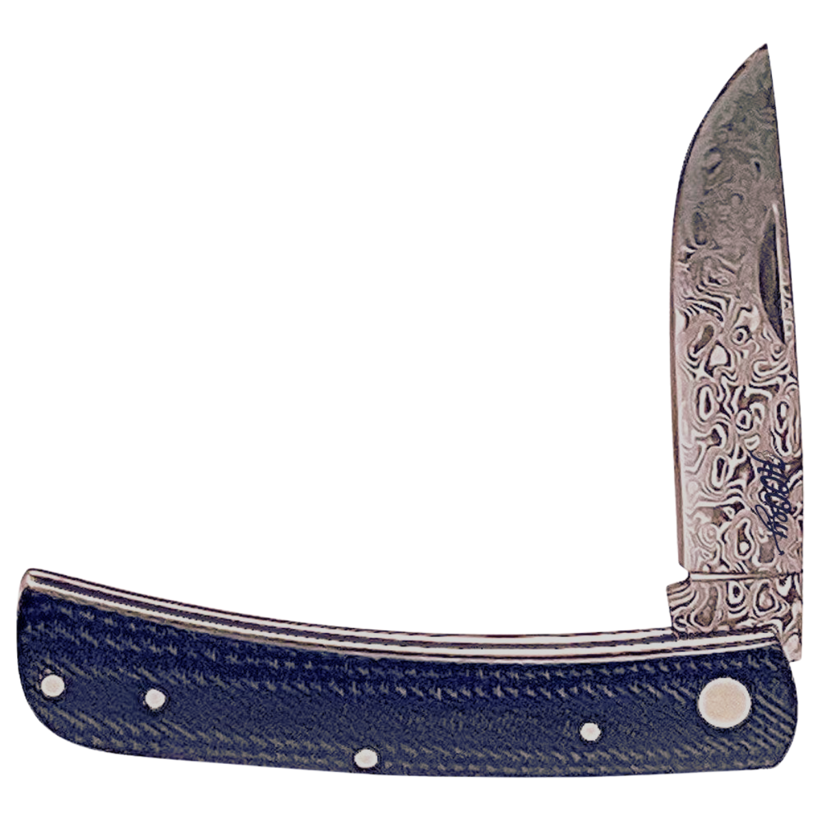 Hooey - Bronc Buster Knife (Denim Damascus) HK2102