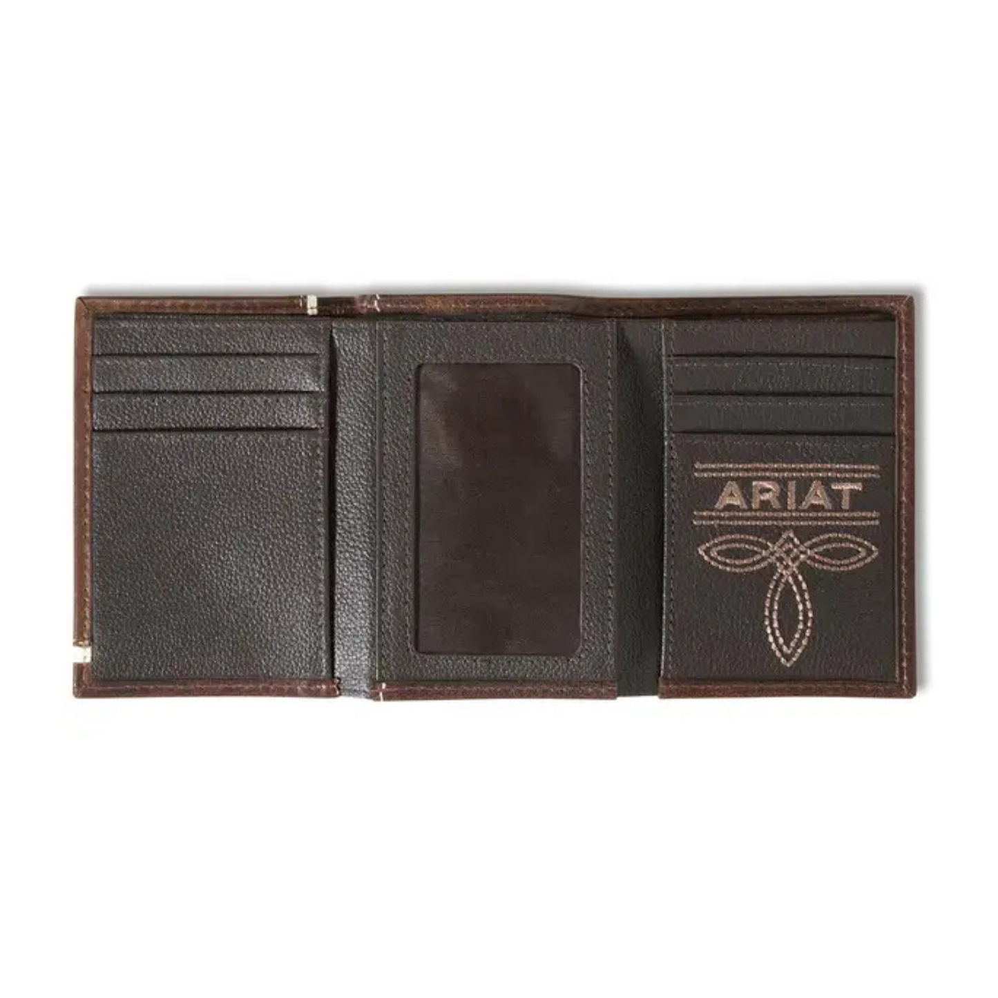 Ariat - Tri-Fold Wallet (Two Tone Shield Logo Tan) A3547808