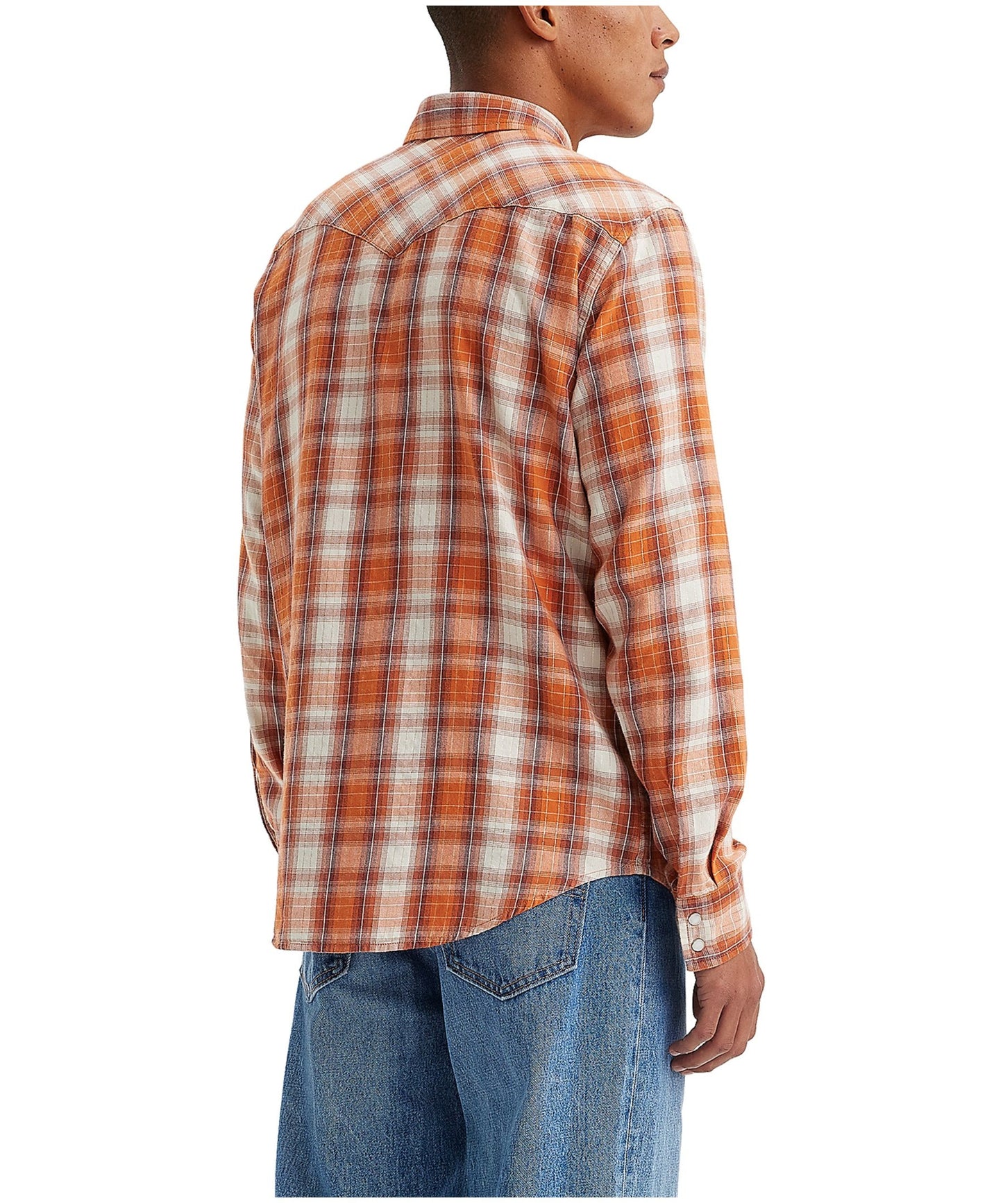 Levi's Men - Classic Western Snap Shirt (Orange Flannel) 857450159