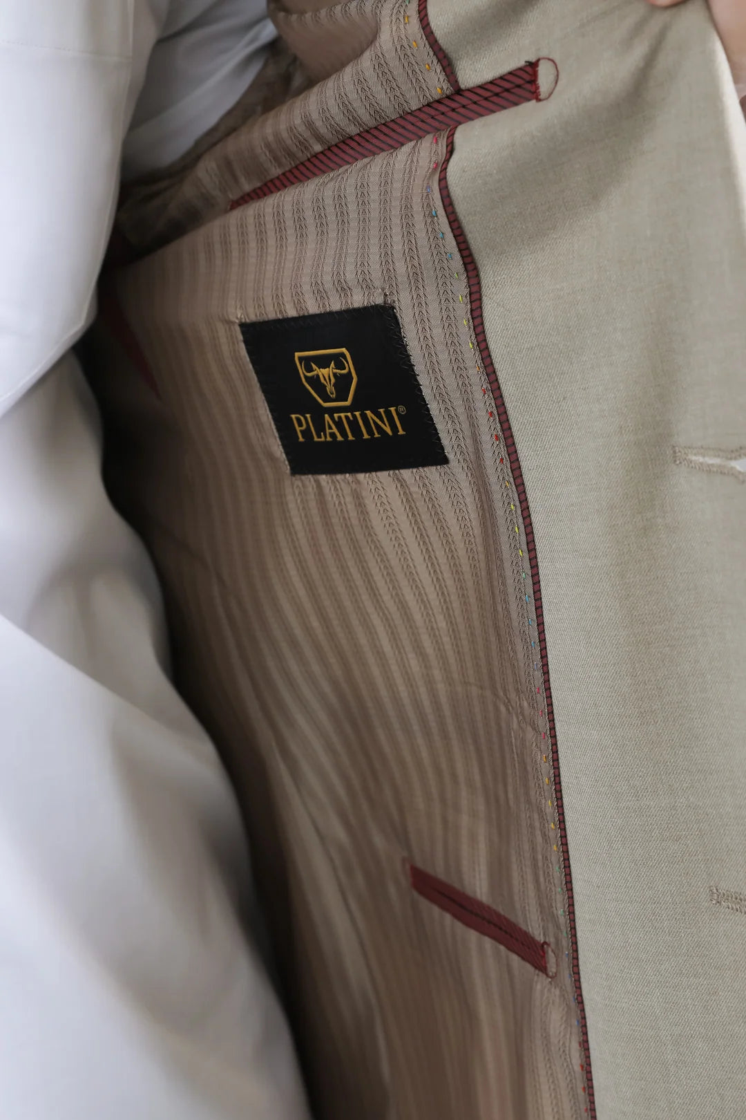 Platini Men - Double Button Western Blazer (Khaki) BLW10817