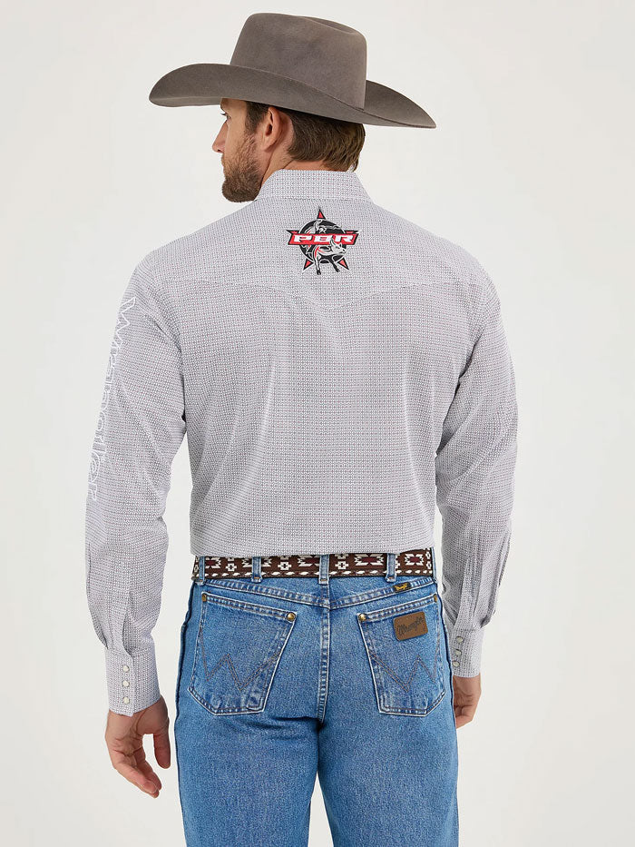 Wrangler Men - PBR Logo Snap Shirt (Cloudy Diamonds) 112359482