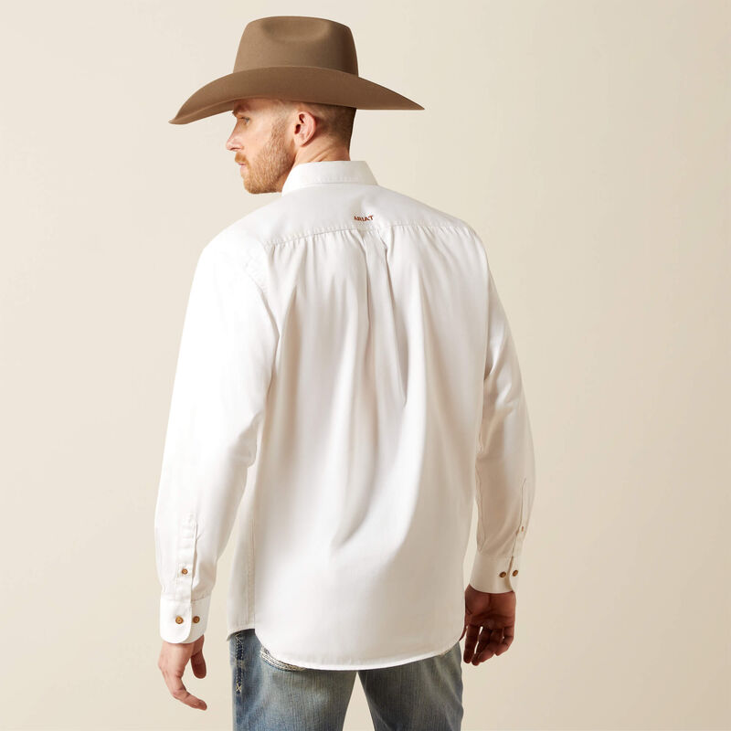 Ariat Men - Solid Twill Classic Fit Shirt (White) 10000503