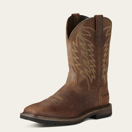 Ariat Men - ST Groundbreaker Wide Square Toe (Brown) 10021108