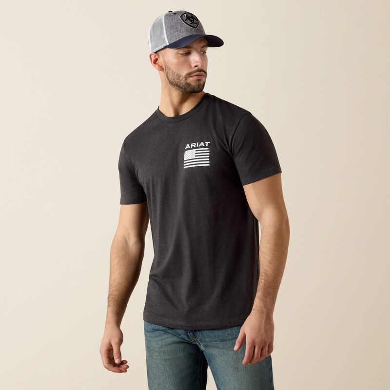 Ariat Men - T-Shirt Freedom (Charcoal) 10025209