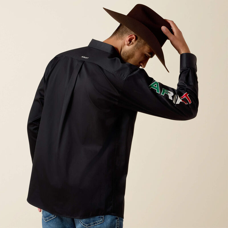 Ariat Men - Team Logo Twill Classic Fit Shirt (Black Mexico) 10038500