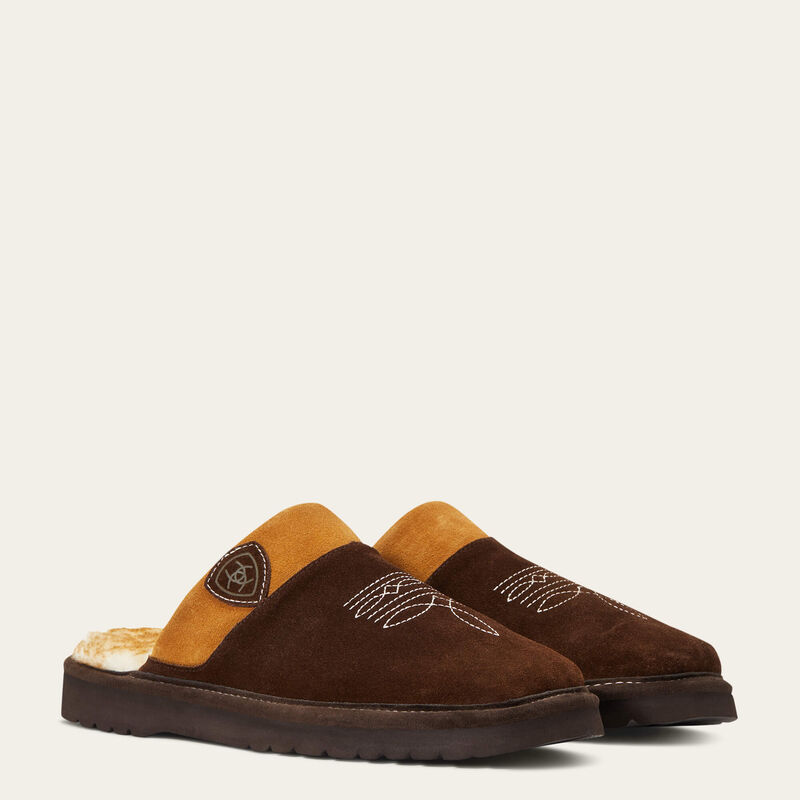 Ariat Men - Silversmith Square Toe Slipper (Chocolate) 10039075