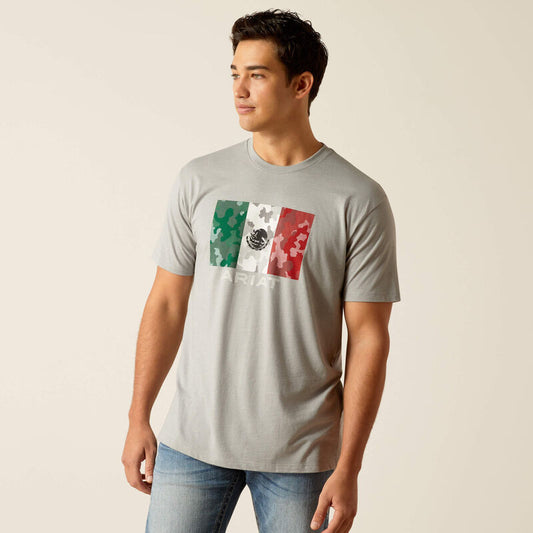 Ariat Men - T-Shirt Mexico Camo Flag (Stone) 10051751