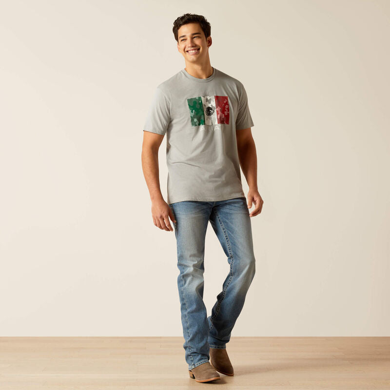 Ariat Men - T-Shirt Mexico Camo Flag (Stone) 10051751