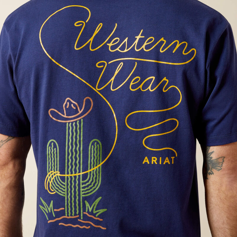 Ariat Men - T-Shirt Neon Cactus (Blue) 10065900