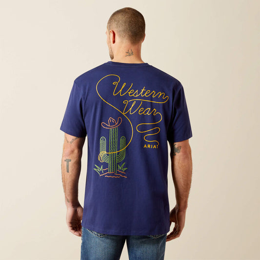 Ariat Men - T-Shirt Neon Cactus (Blue) 10065900