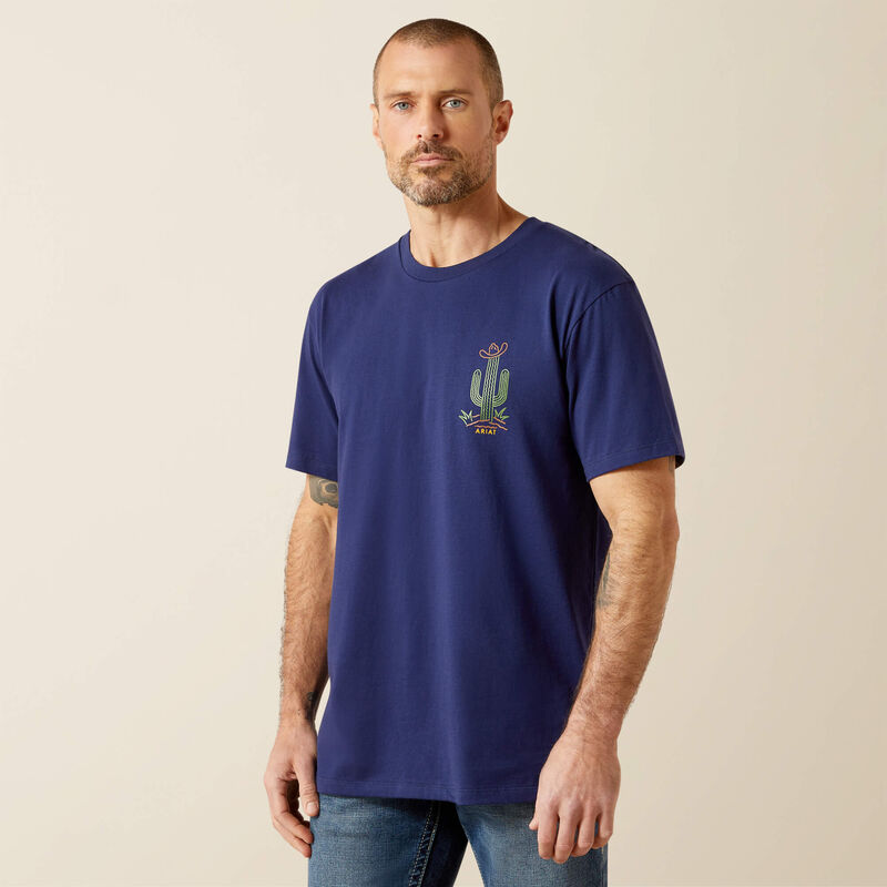 Ariat Men - T-Shirt Neon Cactus (Blue) 10065900