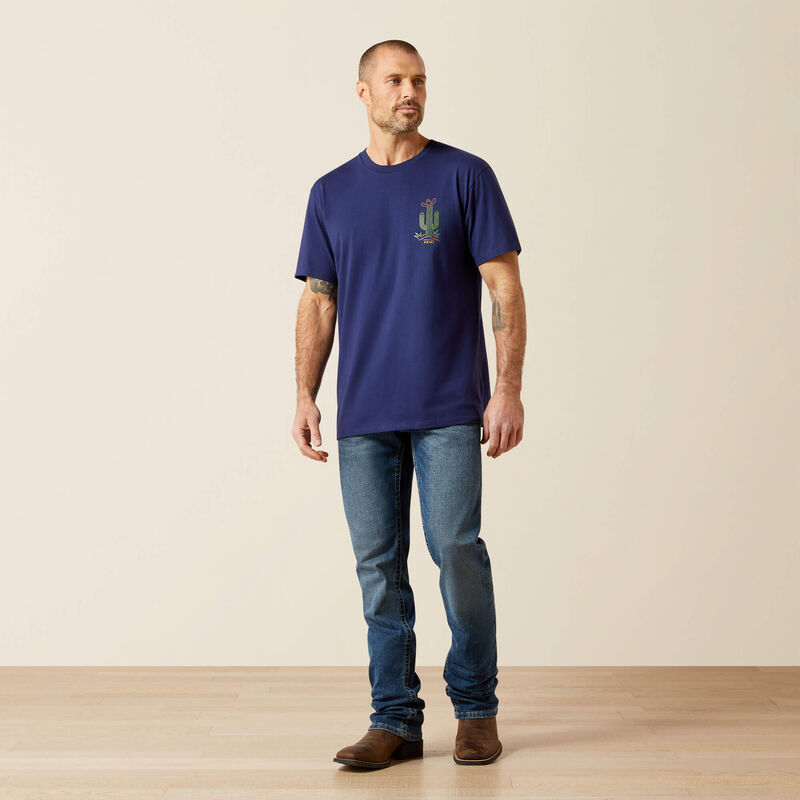 Ariat Men - T-Shirt Neon Cactus (Blue) 10065900