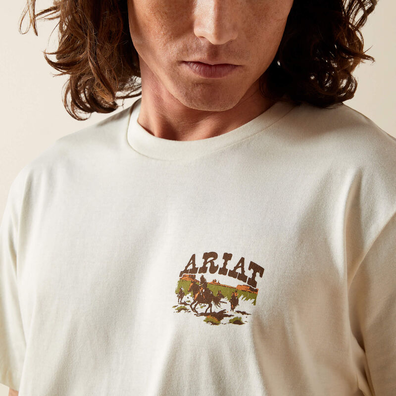 Ariat Men - T-Shirt Pulp Western (Cream) 10065901