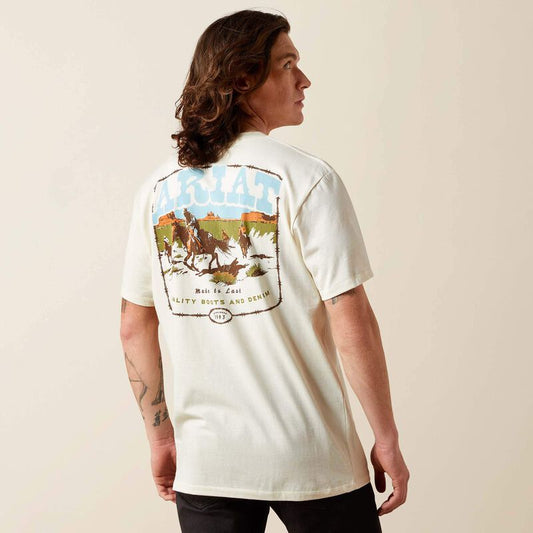 Ariat Men - T-Shirt Pulp Western (Cream) 10065901