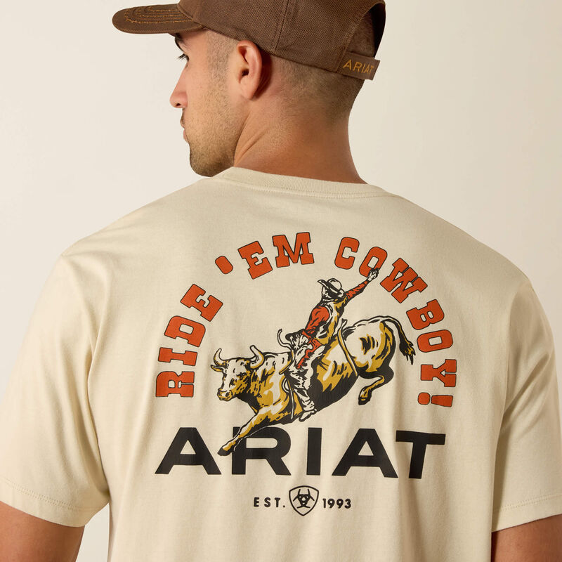Ariat Men - T-Shirt Ride Em Cowboy (Natural) 10071199
