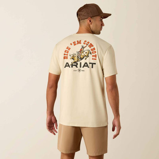 Ariat Men - T-Shirt Ride Em Cowboy (Natural) 10071199
