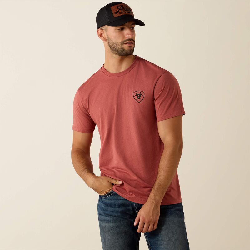 Ariat Men - T-Shirt Banner Badge (Red) 10073957