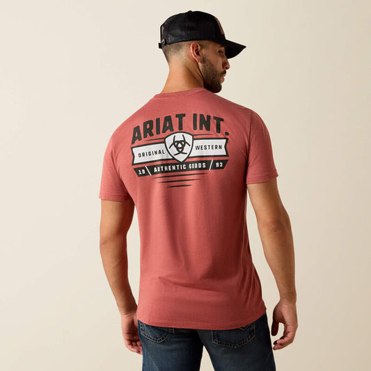 Ariat Men - T-Shirt Banner Badge (Red) 10073957