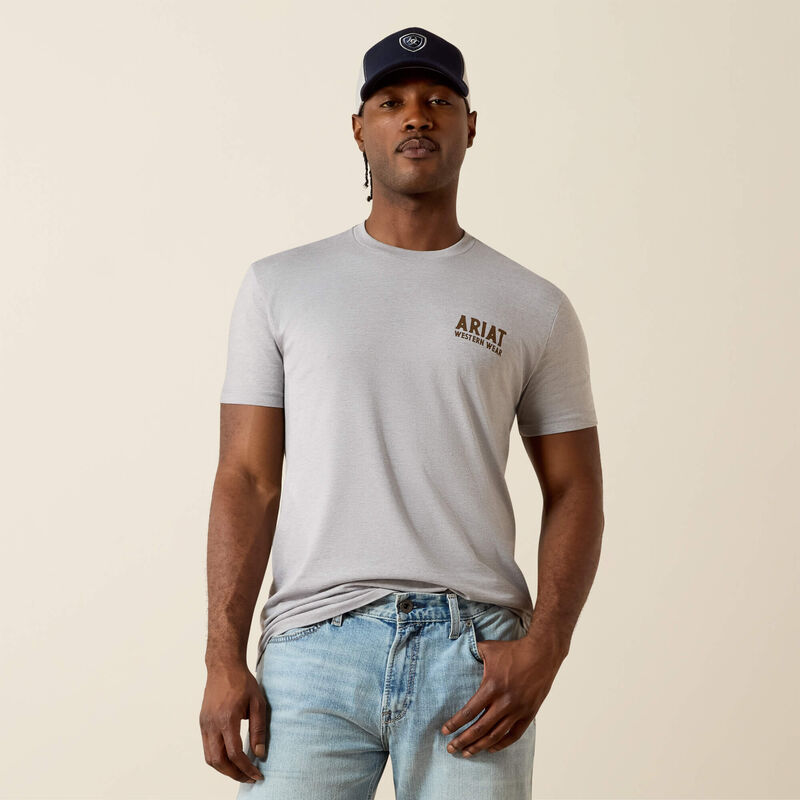 Ariat Men - T-Shirt Outline Shop (Pewter) 10073960