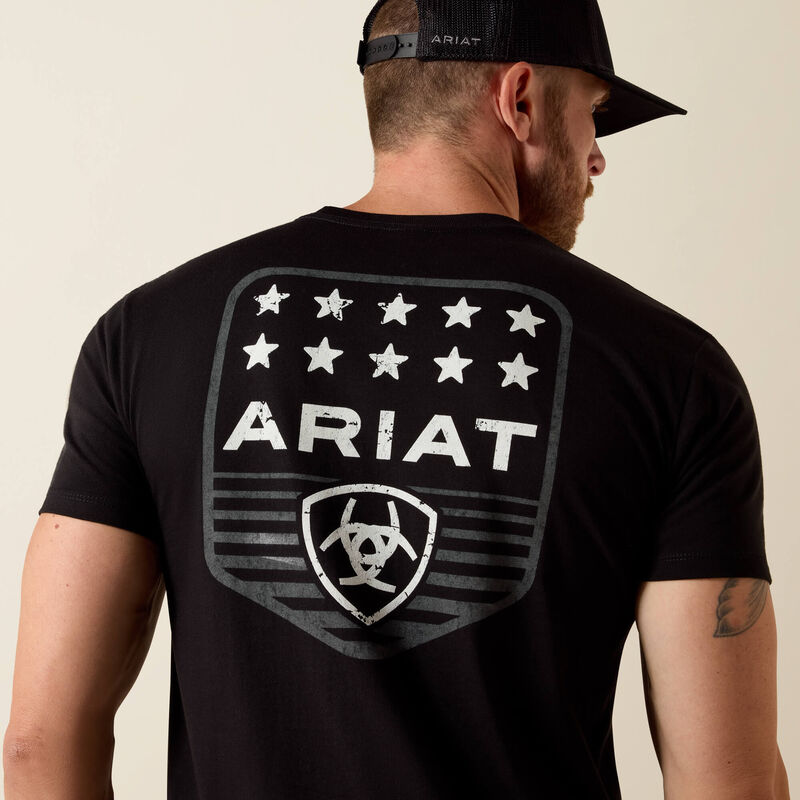 Ariat Men - T-Shirt Patriotic Badge (Black) 10073966