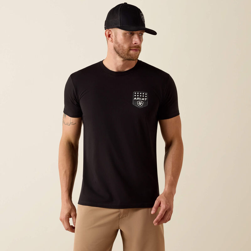 Ariat Men - T-Shirt Patriotic Badge (Black) 10073966
