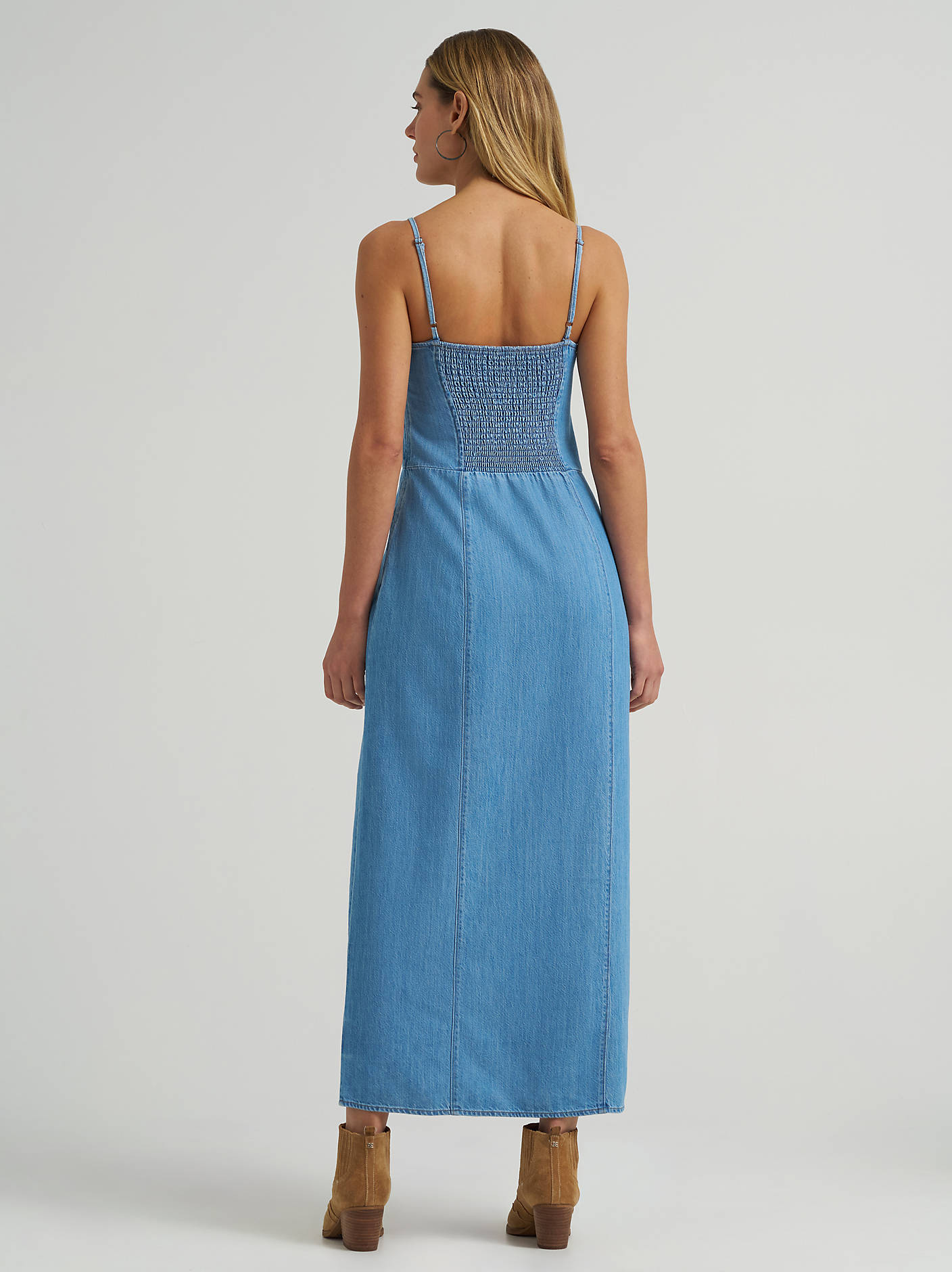 Wrangler Women - Denim Slit Front Maxi Dress (Mid Denim) 112375237