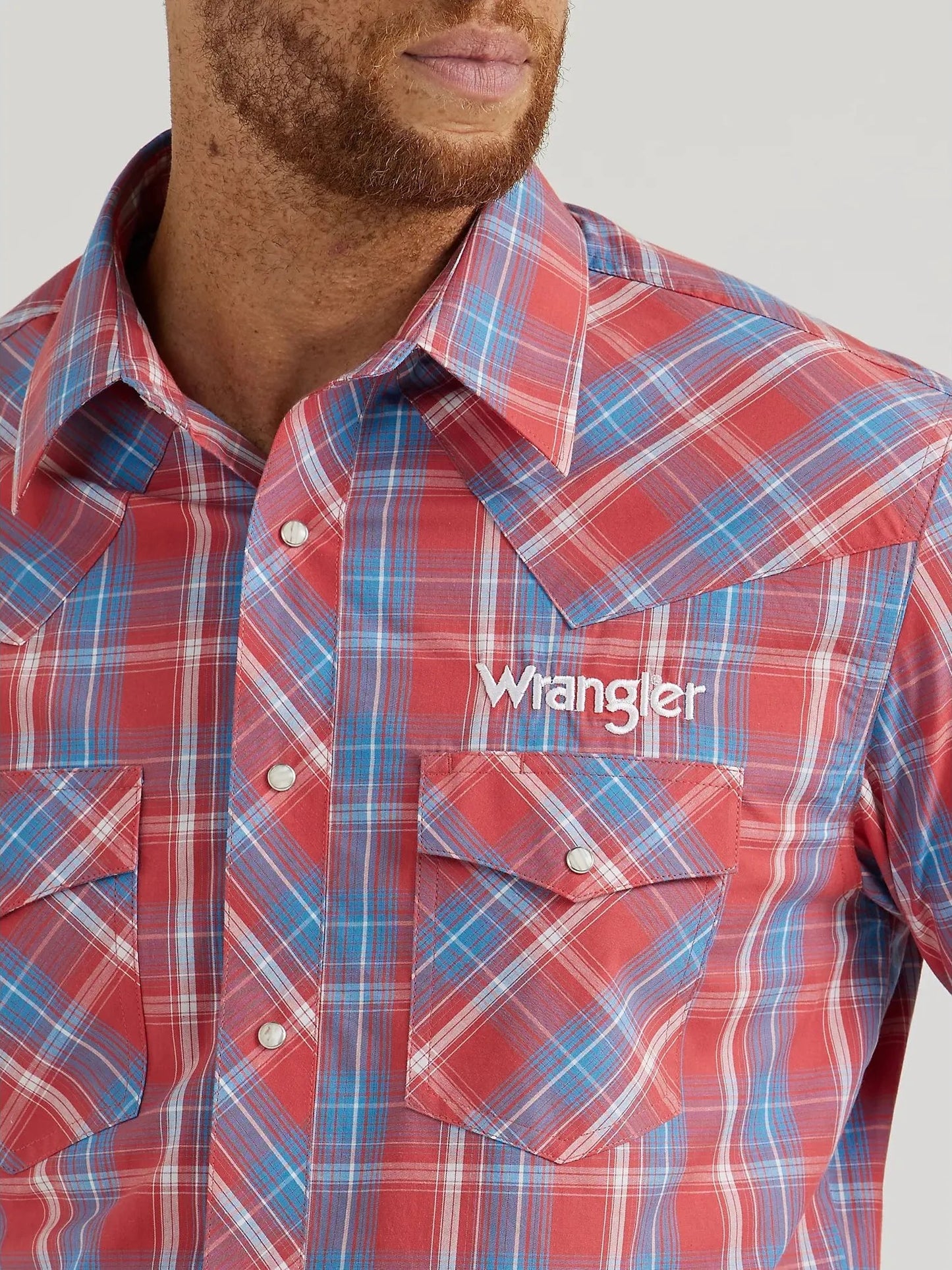Wrangler Men - Wrangler Logo Snap Shirt (Apple Plaid) 112344433