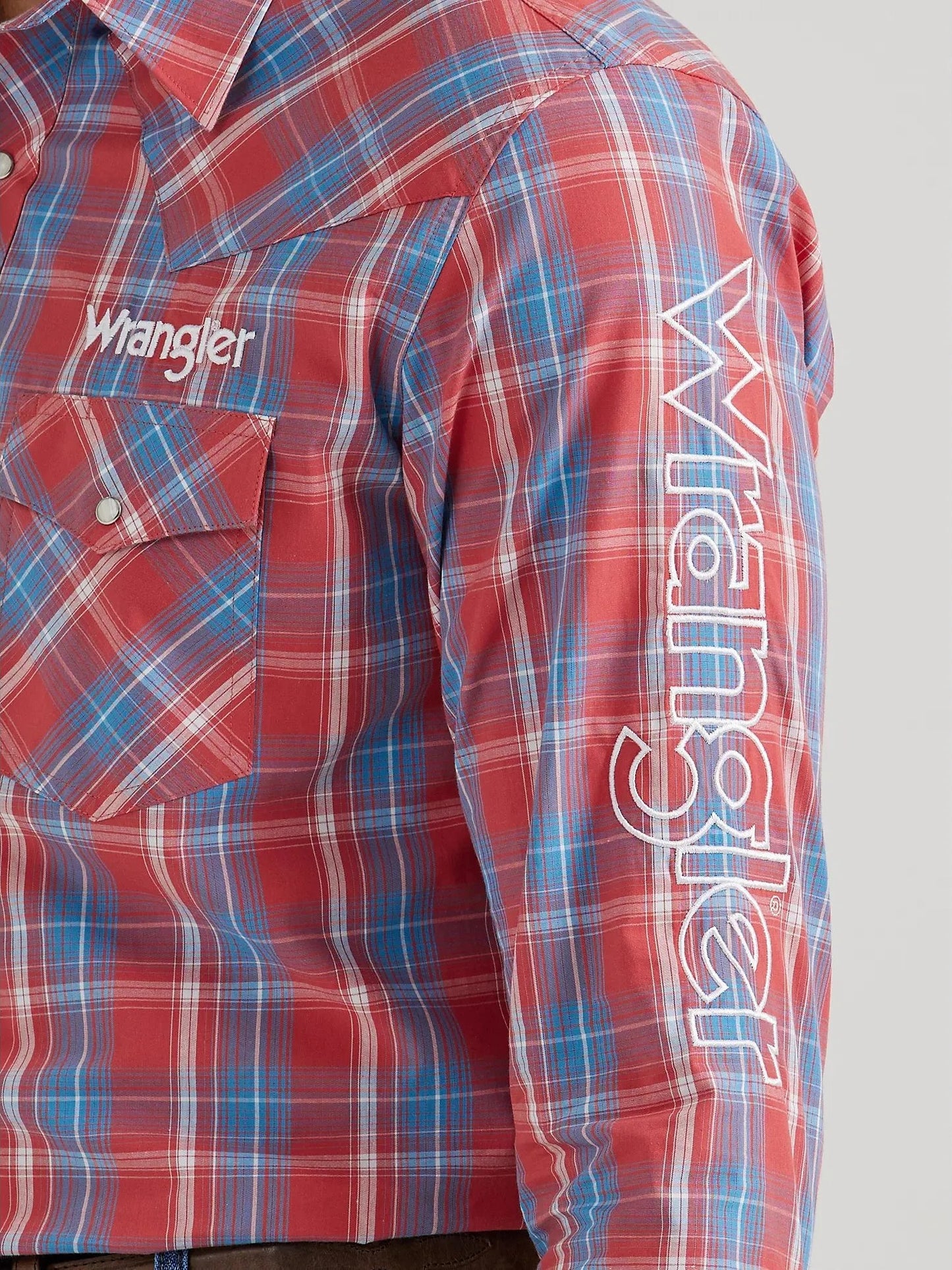 Wrangler Men - Wrangler Logo Snap Shirt (Apple Plaid) 112344433