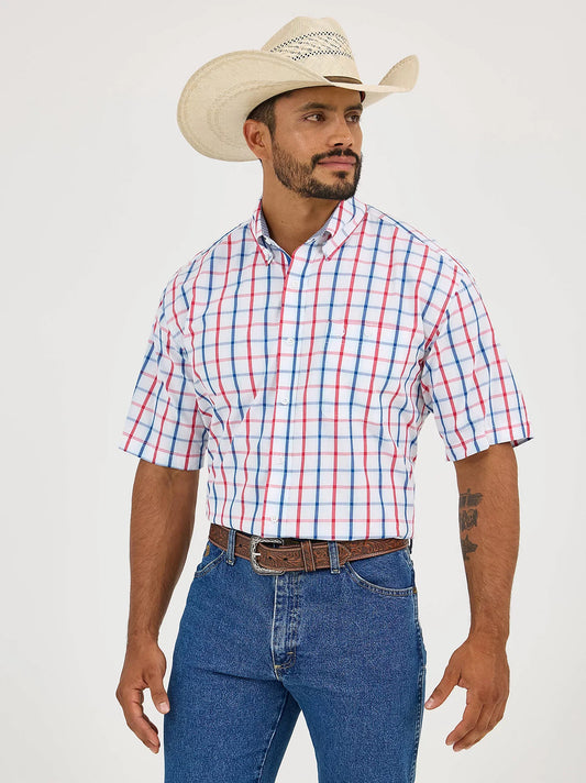 Wrangler Men - George Strait Short Sleeve (Blue & Red) 112365408