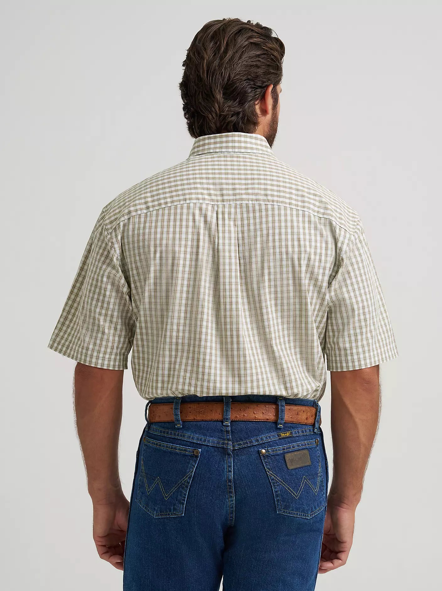 Wrangler Men - George Strait Short Sleeve (Apple Green Check) 112374542