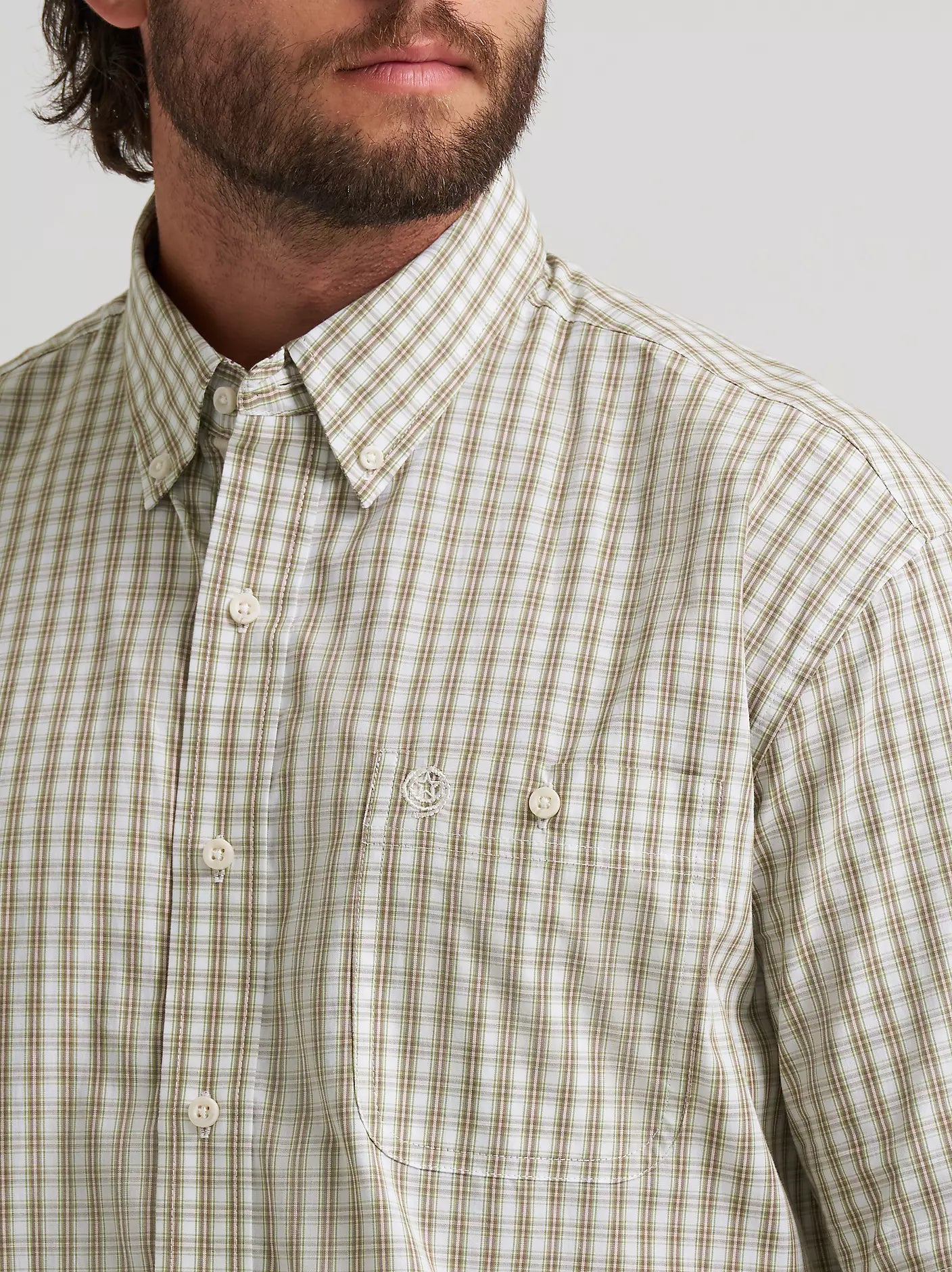 Wrangler Men - George Strait Short Sleeve (Apple Green Check) 112374542