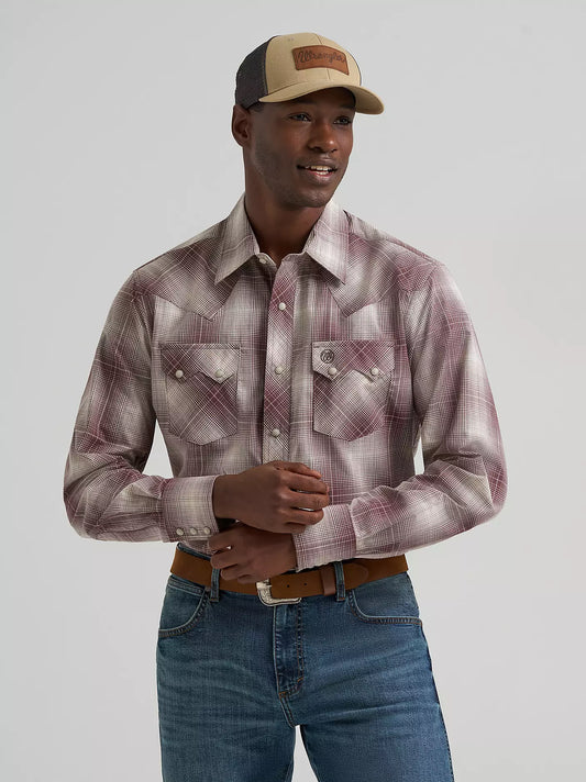 Wrangler Men - Retro Snap Shirt (Mahogany) 112374733