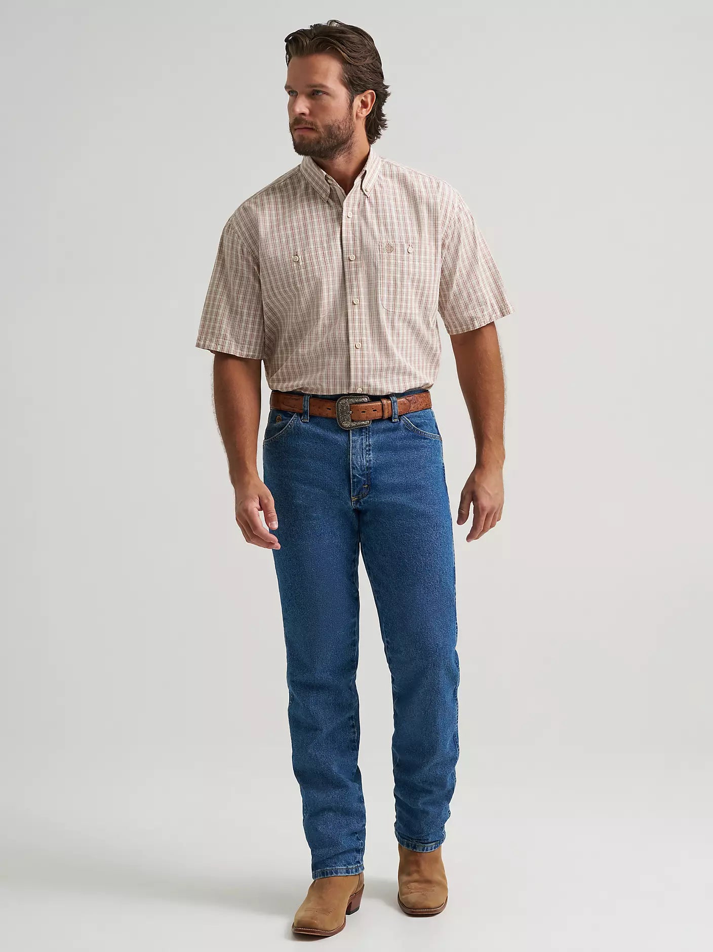 Wrangler Men - George Strait Short Sleeve (Desert Plaid) 112379070