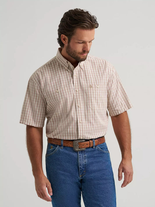 Wrangler Men - George Strait Short Sleeve (Desert Plaid) 112379070