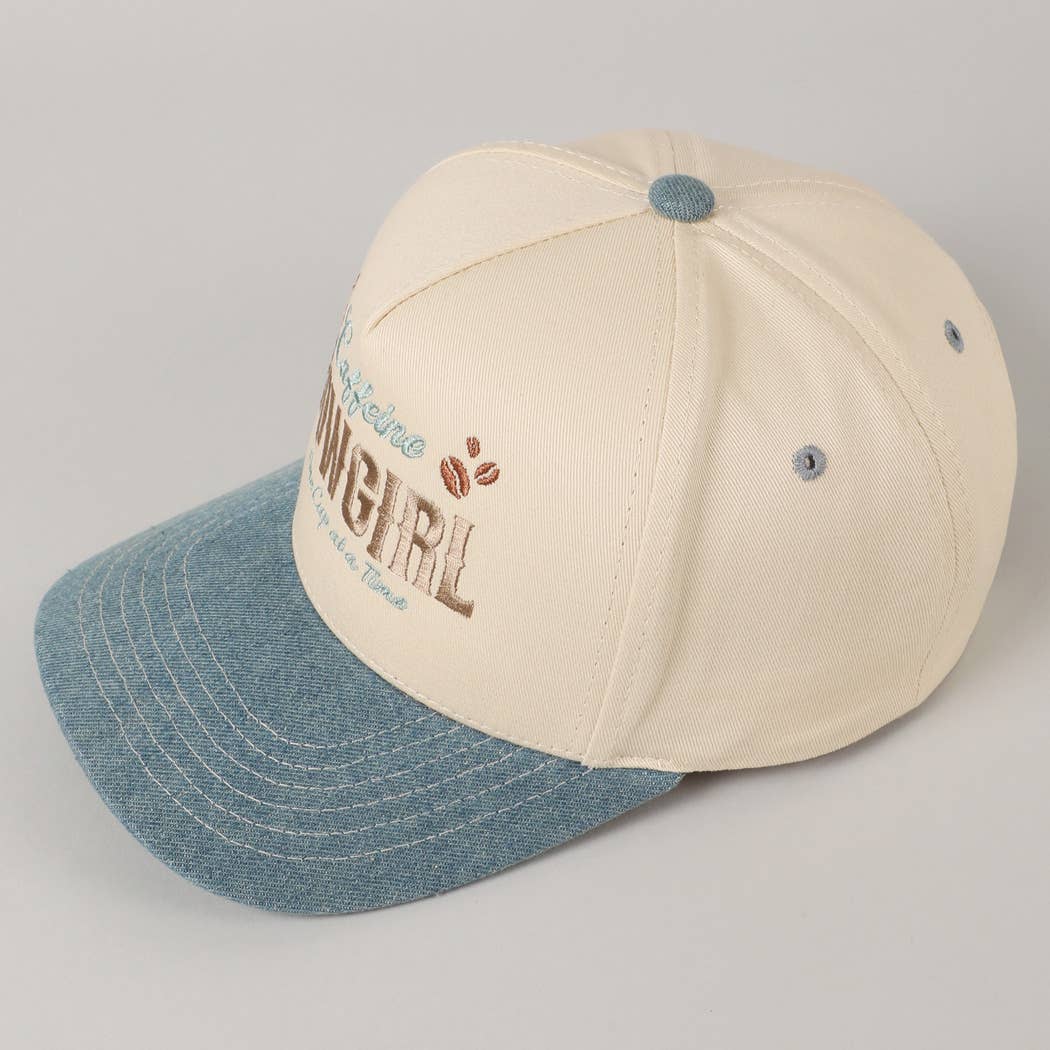 Caffeine Cowgirl Cap (Denim)